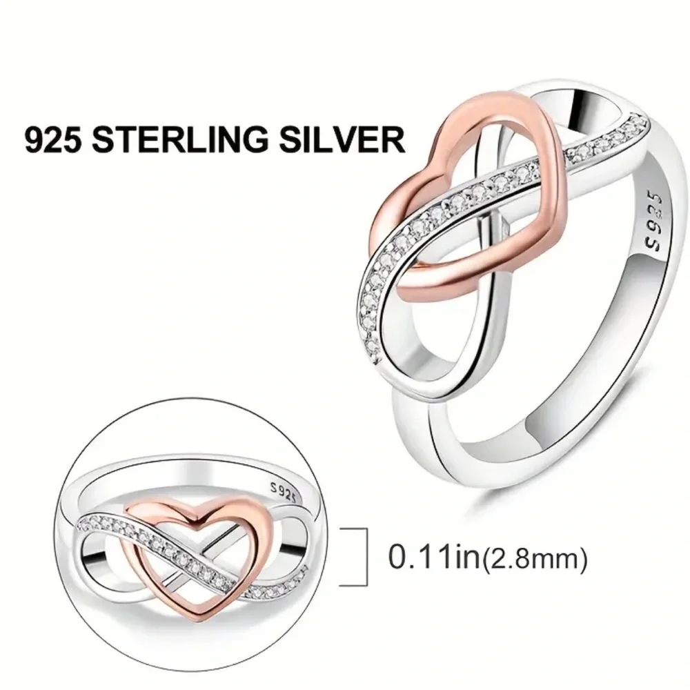 Sterling Silvet Multicolor Heart Ring